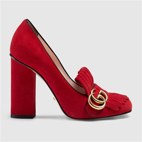 gucci suede pumps